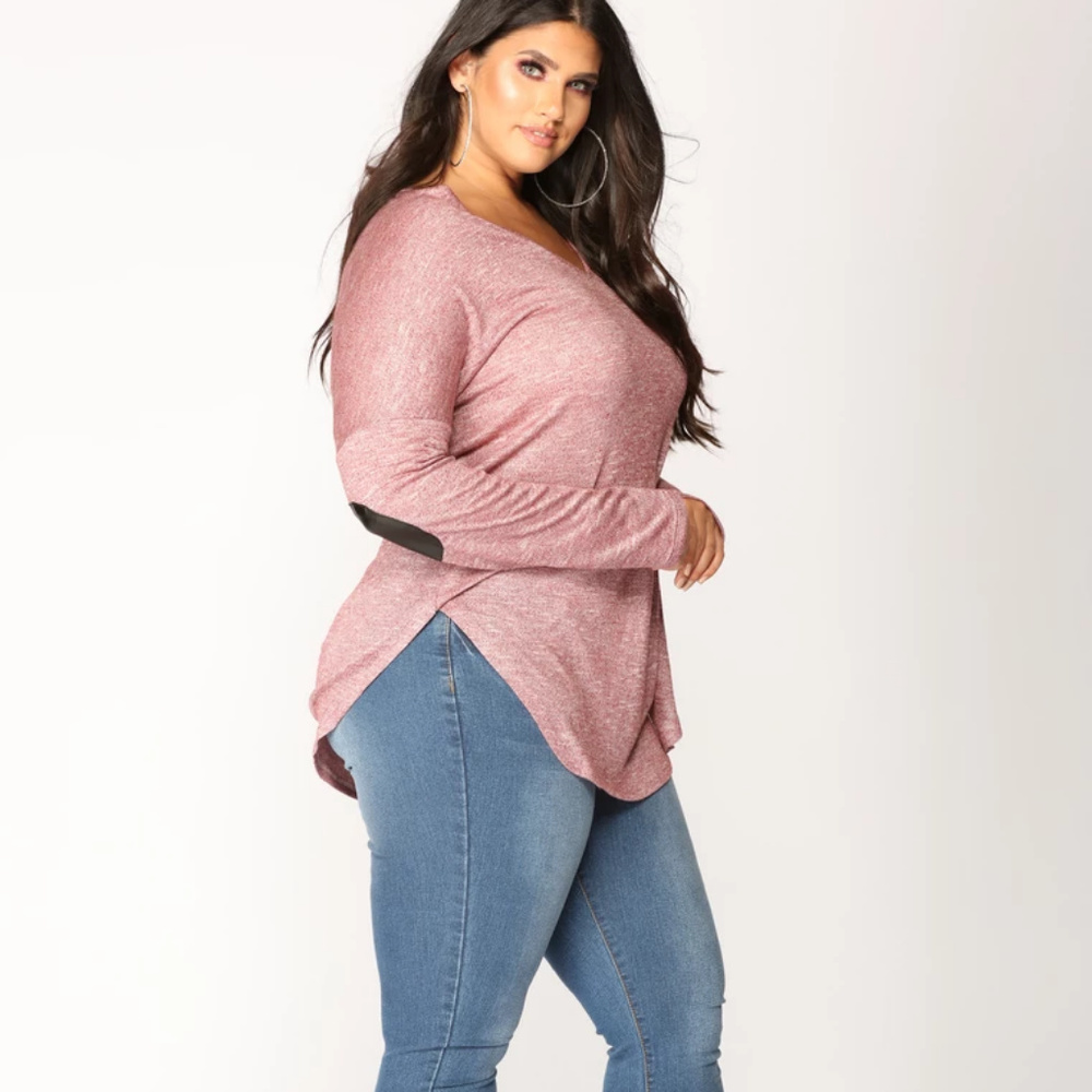 Effortless Top - Burgundy/Pink